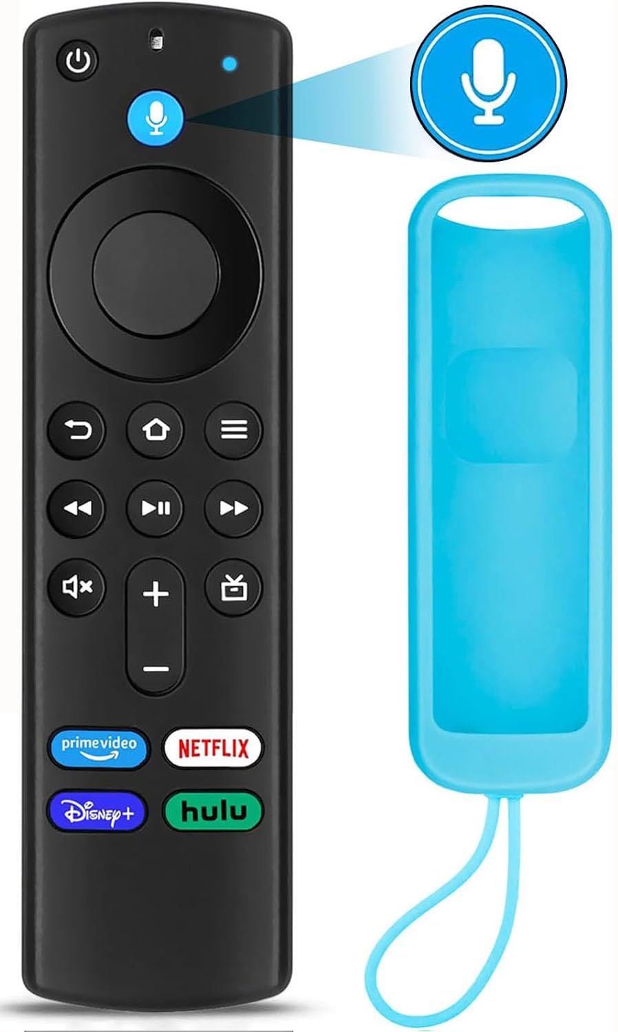 Enhanced FireStick 3rd Gen Voice Remote + Luminous Case by AieSHOP