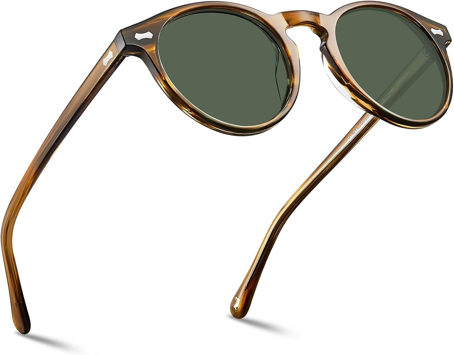 CARFIA Retro Polarized Sunglasses for Men with UV400 Protection