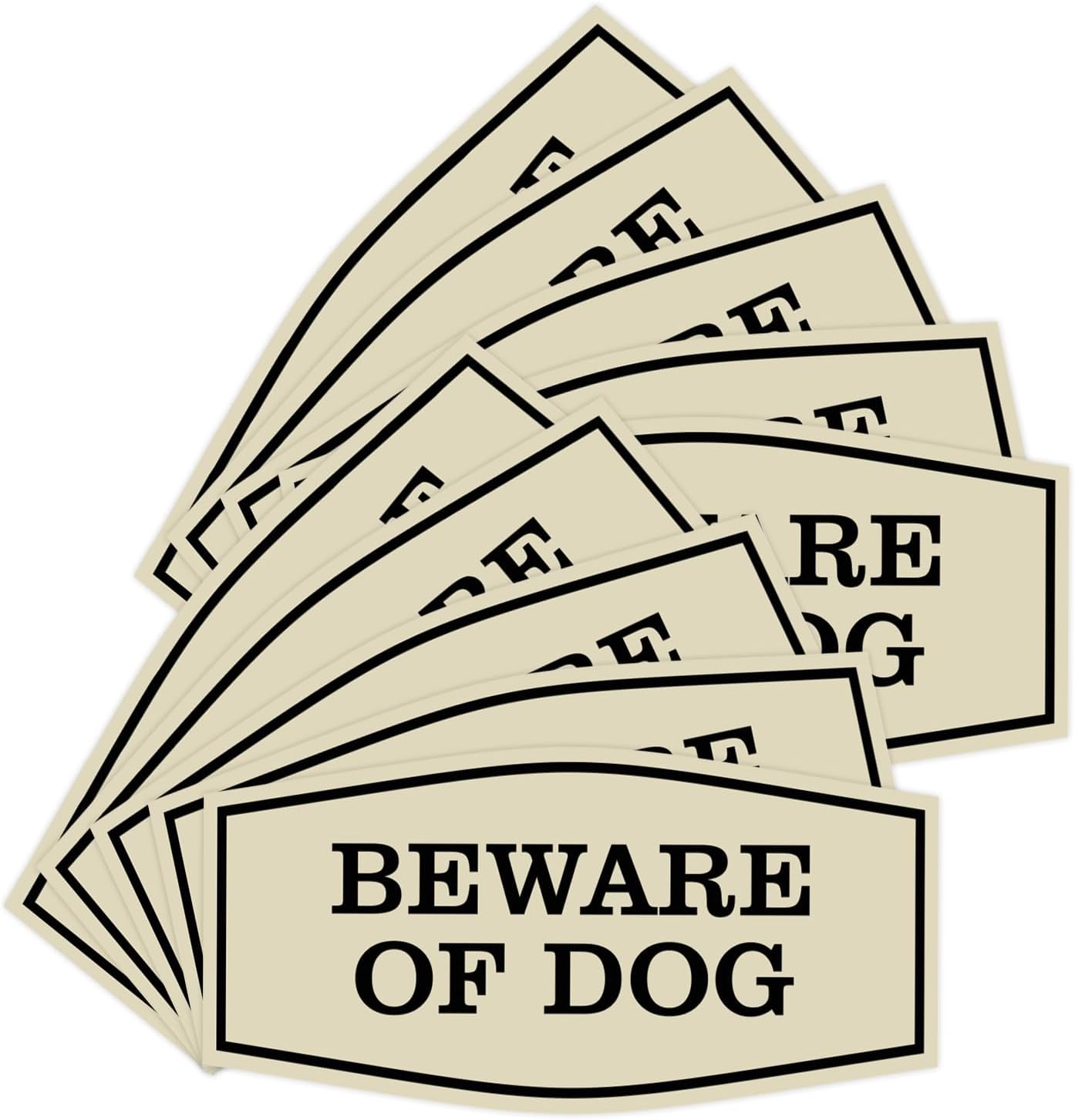Fancy Beware of Dog Wall Sign - Durable Home Security Signs