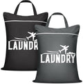 Travel Laundry Bag 2 Pack Large Wet Dry Bags for Travel - Durable