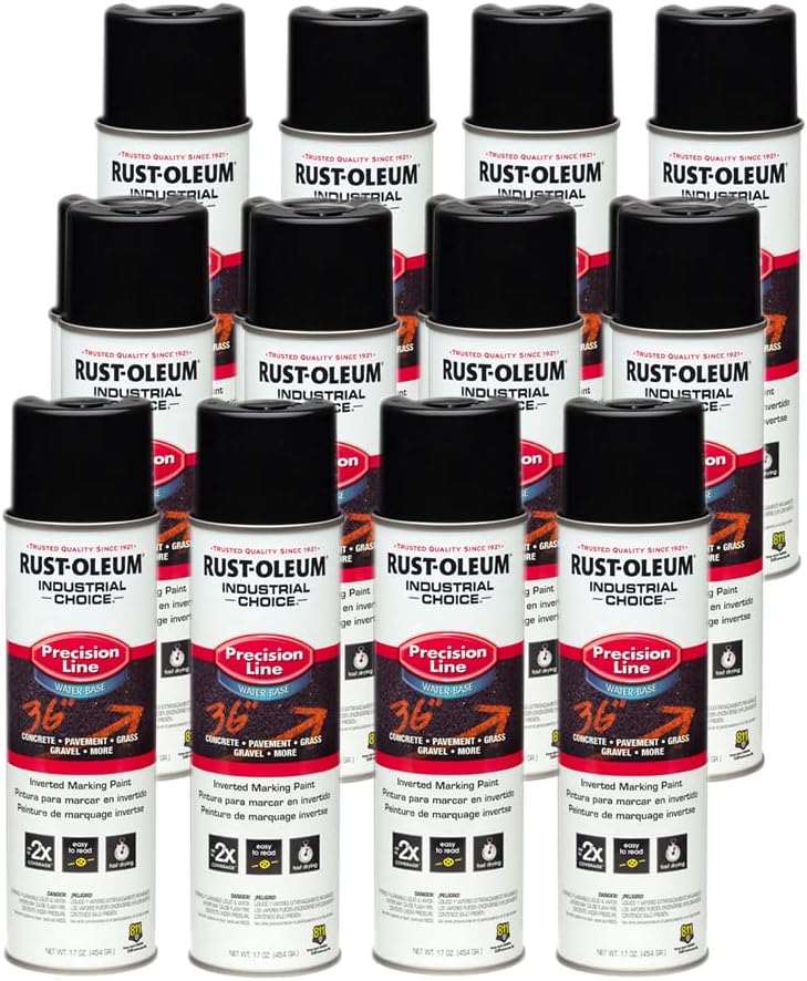 Rust-Oleum Inverted Water-Based Marking Spray Paint, 12 Pack
