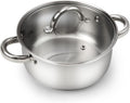 Cook N Home 3-Quart Stainless Steel Pot - Compact, Even-Heat Stockpot