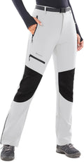 Womens Snow Pants Waterproof Fleece Lined - Zipper Bottom Leg