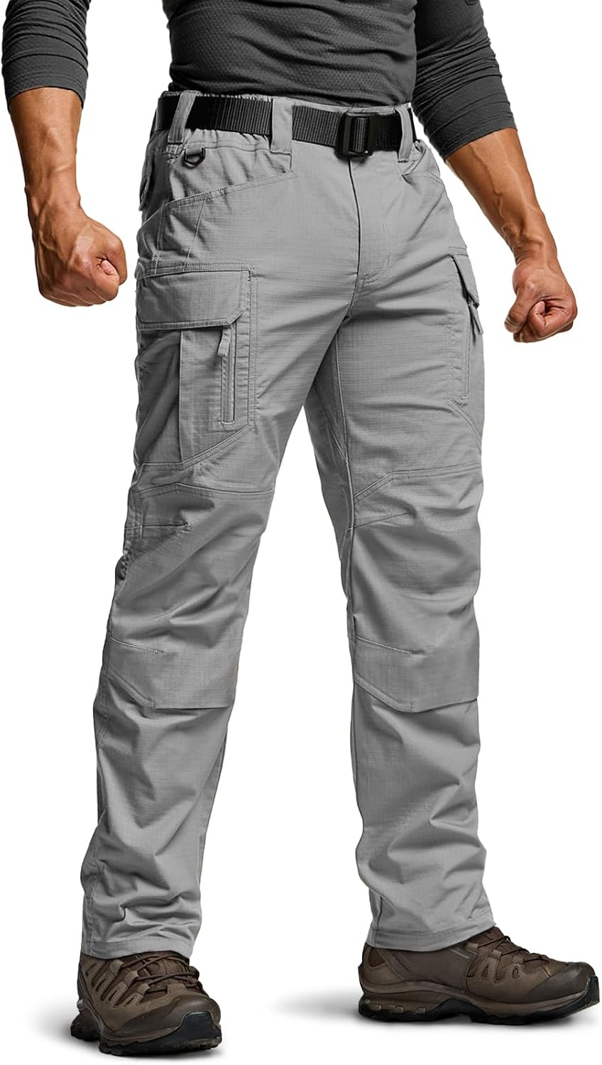 CQR Men's Flex Stretch Tactical Pants for Outdoor Activities