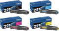 Brother TN221 4-Color Toner Cartridge Set - Reliable Color Output