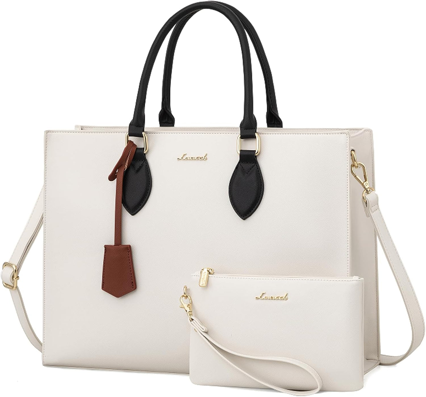LOVEVOOK Women's 15.6 Inch Laptop Tote Bag for Business Use