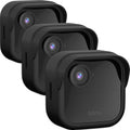3 Pack Black Silicone Cases for Blink Outdoor 4 - Weatherproof Protection
