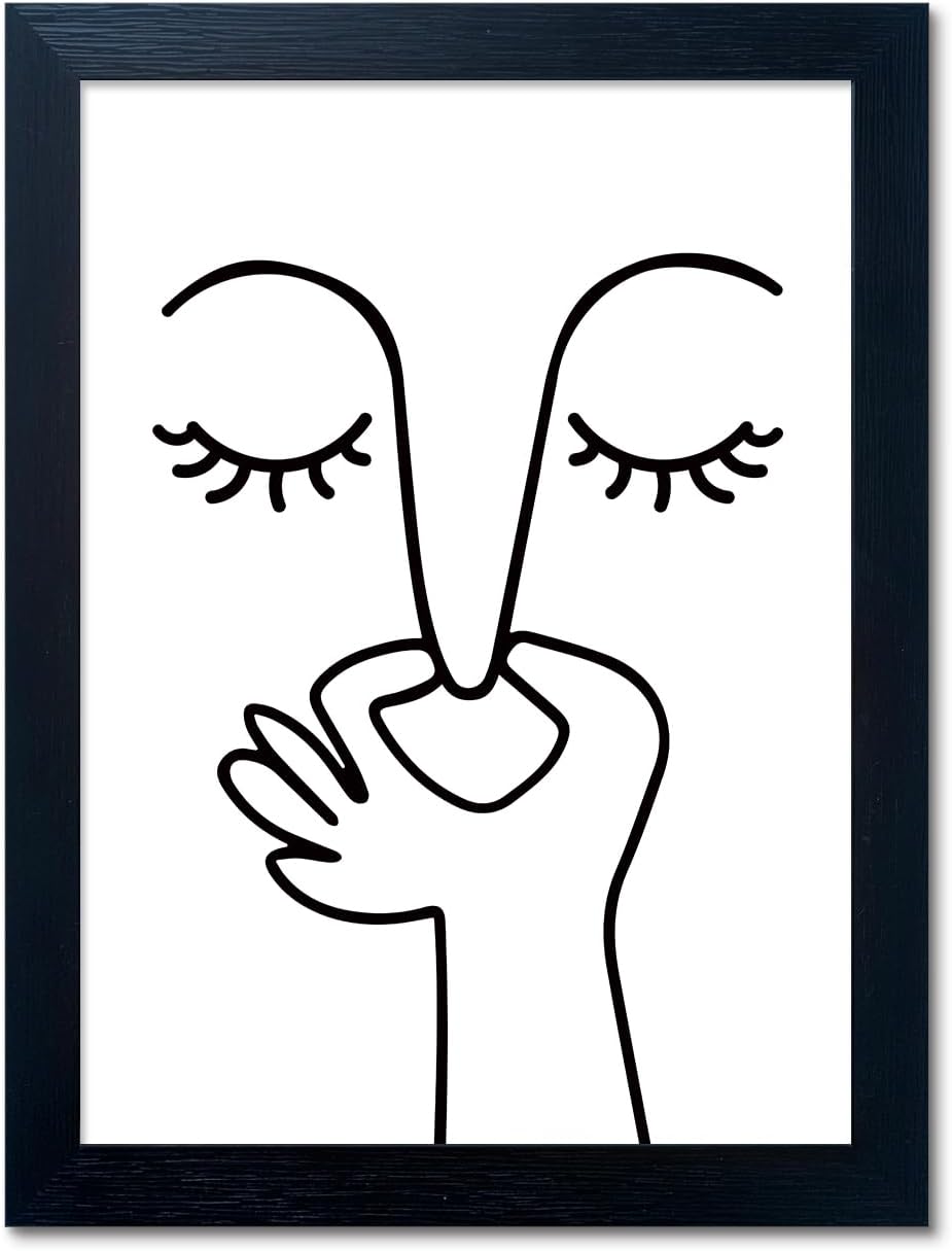 AIANHUA Black and White Bathroom Decor Wall Art for Humor