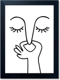 Black and White Bathroom Wall Art - Humorous Canvas Print 16ft x 20