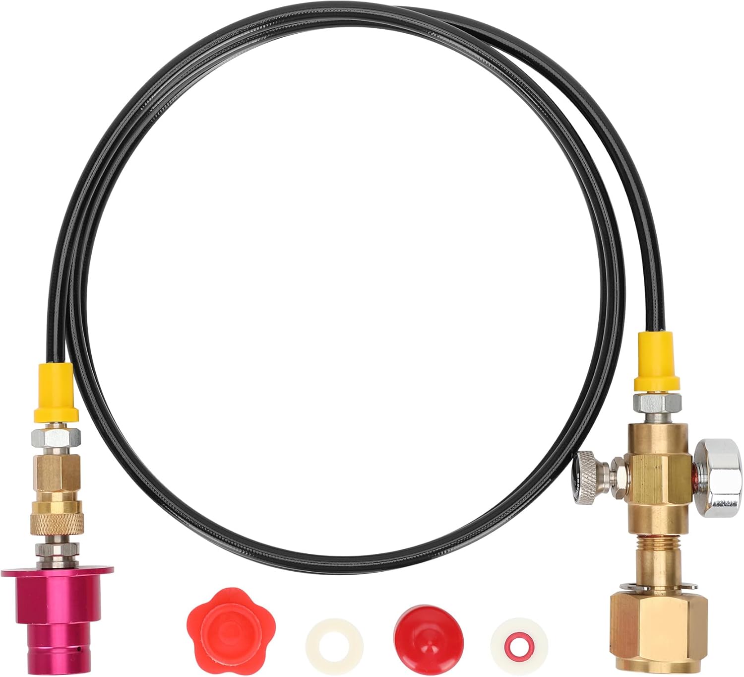 Premium Co2 Adapter with Gauge & Valve for Soda Machines