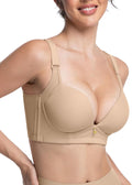FallSweet Wireless Add 2 Cups Padded Plunge Bras - Back Smoothing