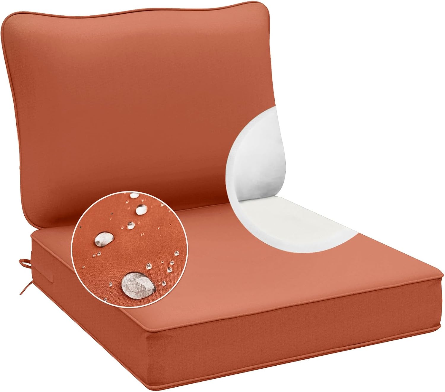 Outdoor Deep Seat Cushions for Patio Furniture, Waterproof & Stylish