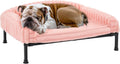 Veehoo Elevated Dog Bed with Bolster Cushion - Plush Raised Cot