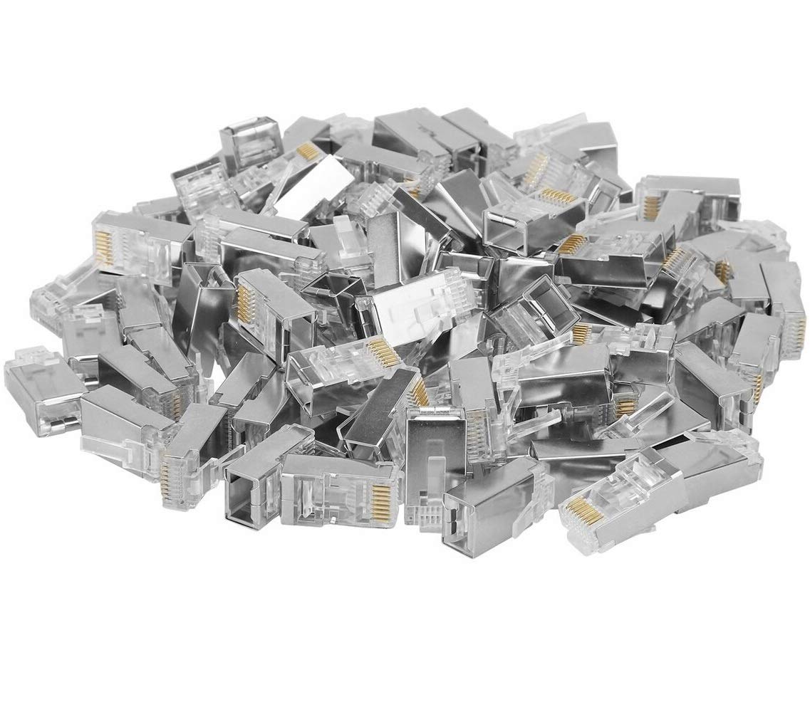 UbiGear 1000 Pcs Shielded RJ45 CAT5e Modular Network Connectors