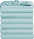Queen Fitted Sheet Pack of 6 - Deep Pocket Light Blue ()