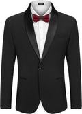 COOFANDY Mens Tuxedo Jacket One Button Slim Fit - Sharp Formal Look