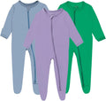 Baby Boy Footed Pajamas with Mittens - Bamboo Rayon Sleepers Boys