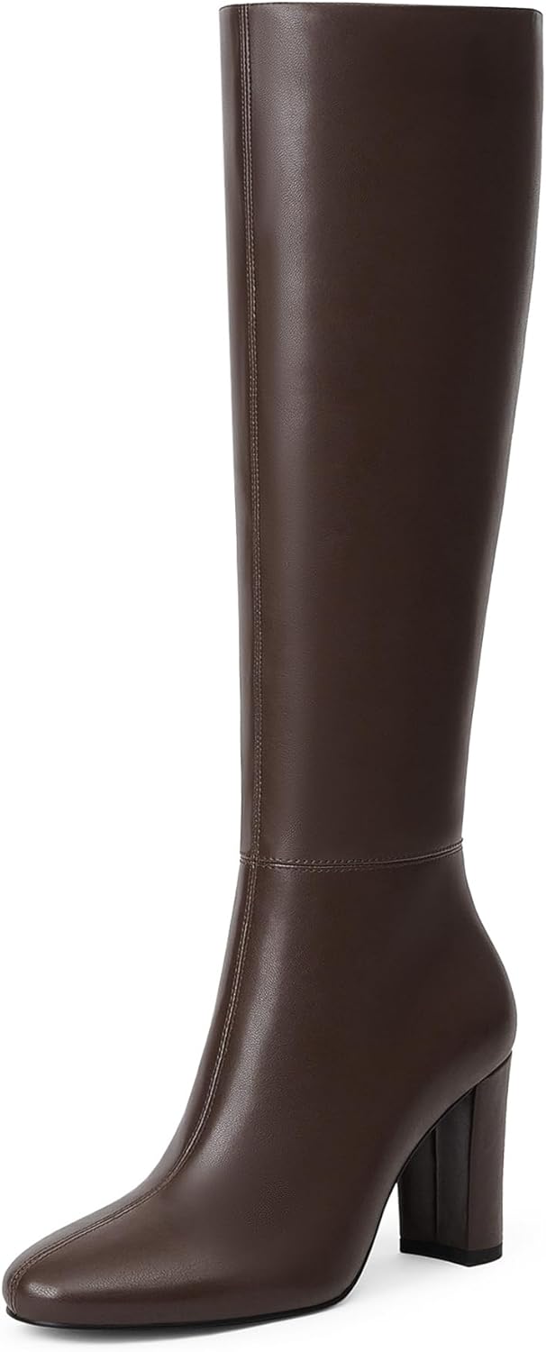 Modatope Knee High Boots for Women with Chunky Heel Design