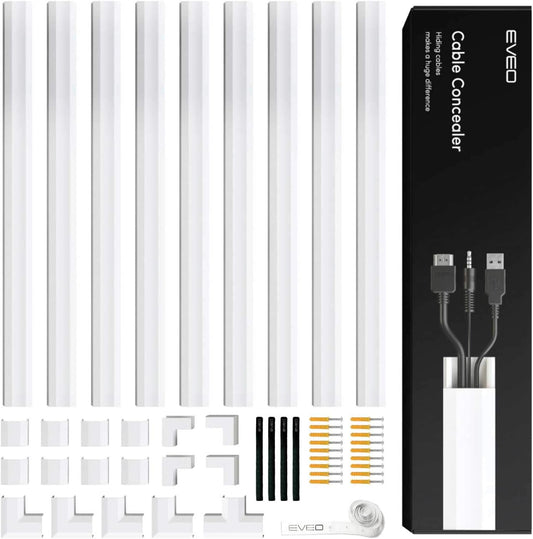 EVEO Paintable Cord Cover Kit - Cable Management Solution