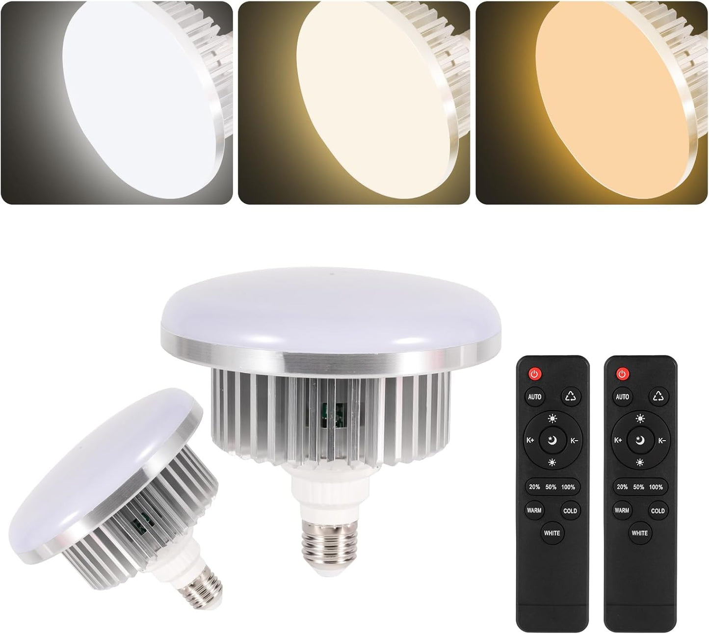 175W Dimmable Tricolor LED Photography Light Bulb for Studios