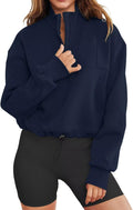 Women's Long Sleeve Half Zip by LEEDYA for Chic Fall Fashion