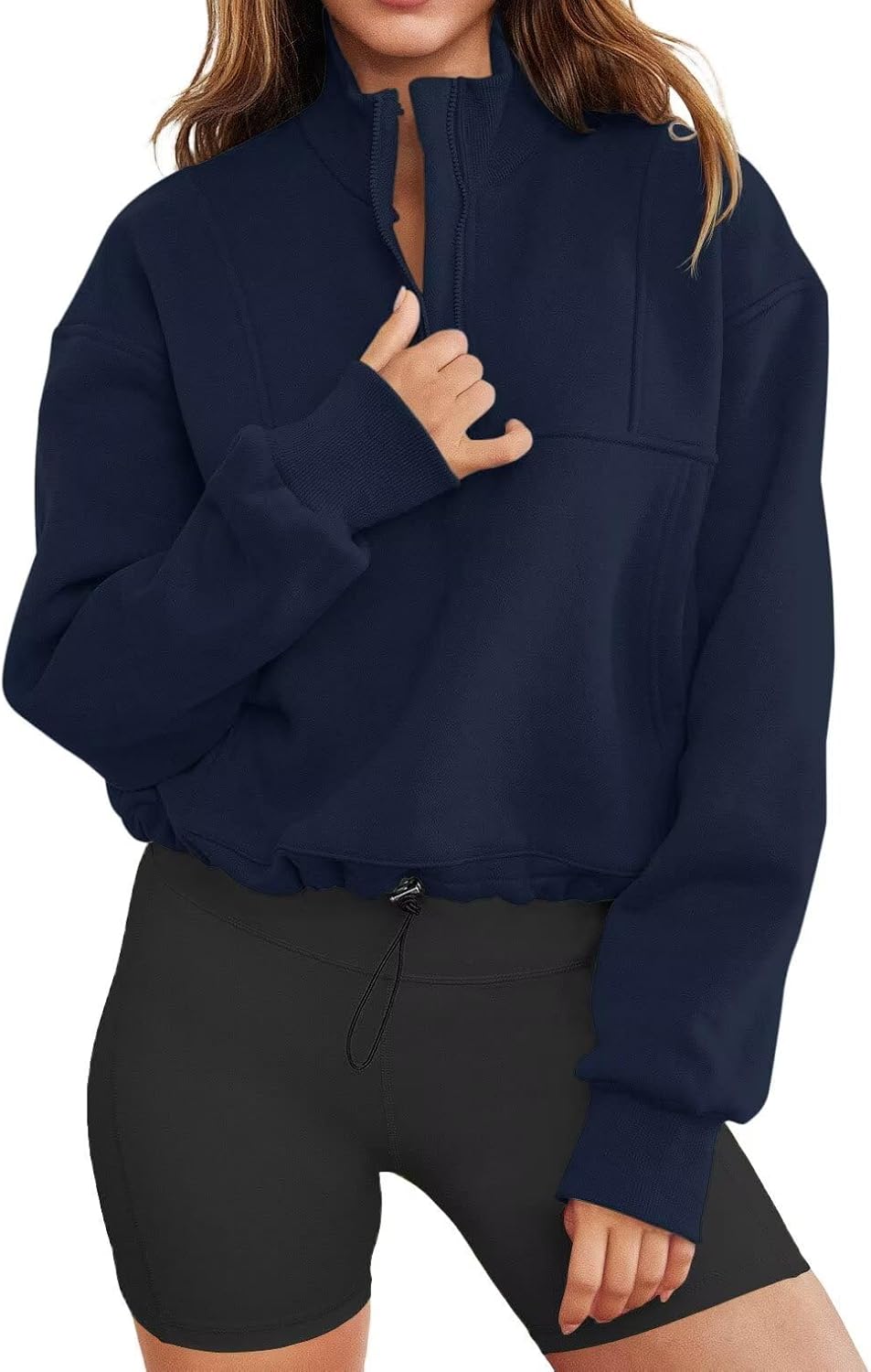 LEEDYA Womens Long Sleeve Half Zip Sweatshirts for Fall Fashion