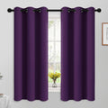 Yakamok Blackout Curtains 42W x 63L Purple - Room Darkening Panels