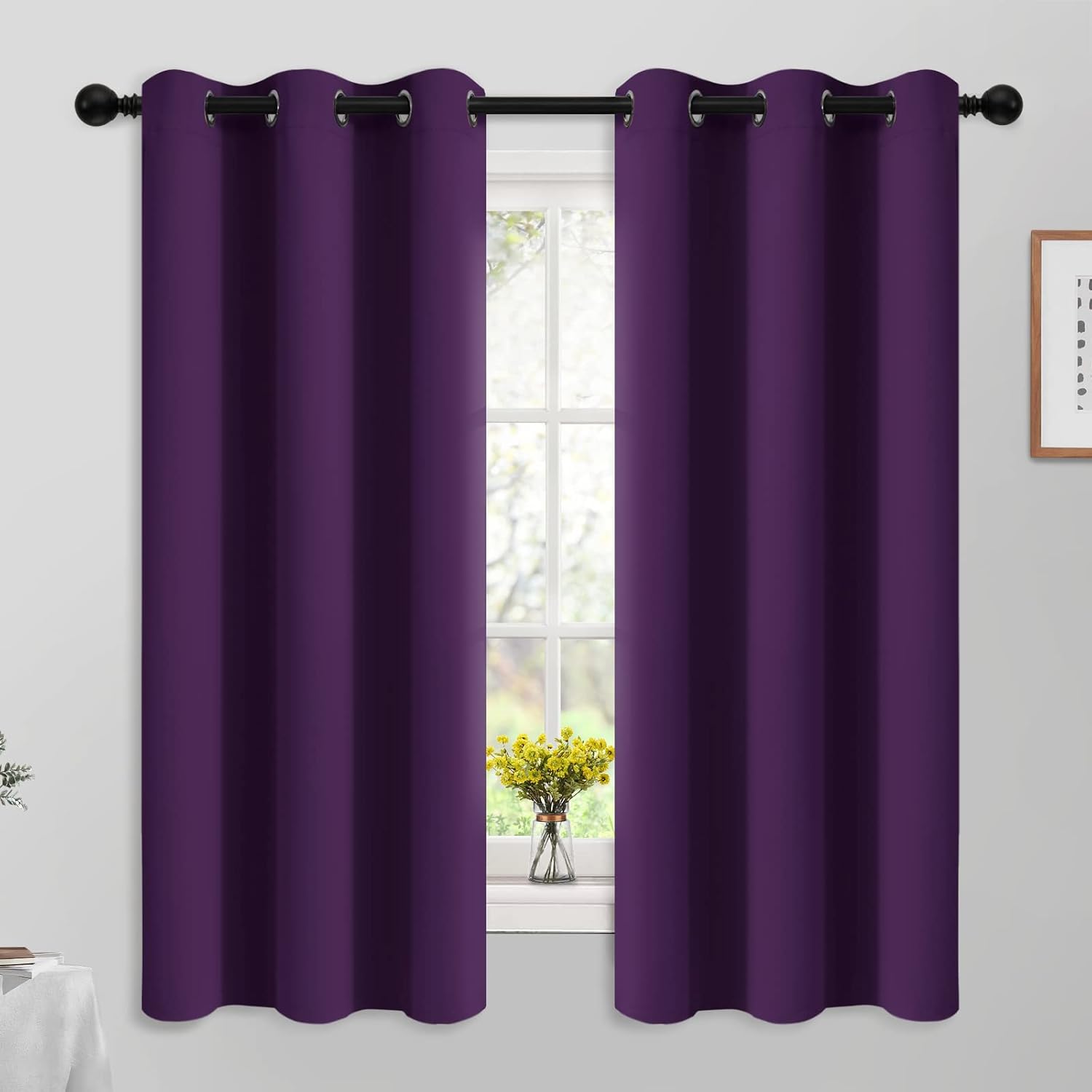 Yakamok Blackout Curtains for Living Room - Room Darkening Panels