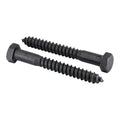 1/2 in x 4, 25-Piece Black Lag Bolts - Rustproof Blakote Protection