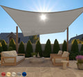 10x13 ft Gray Heavy Duty Sun Shade Sail - UV Protection