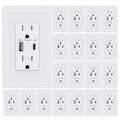 USB Wall Outlet with USB C and A Ports - Fast Charging, Tamper