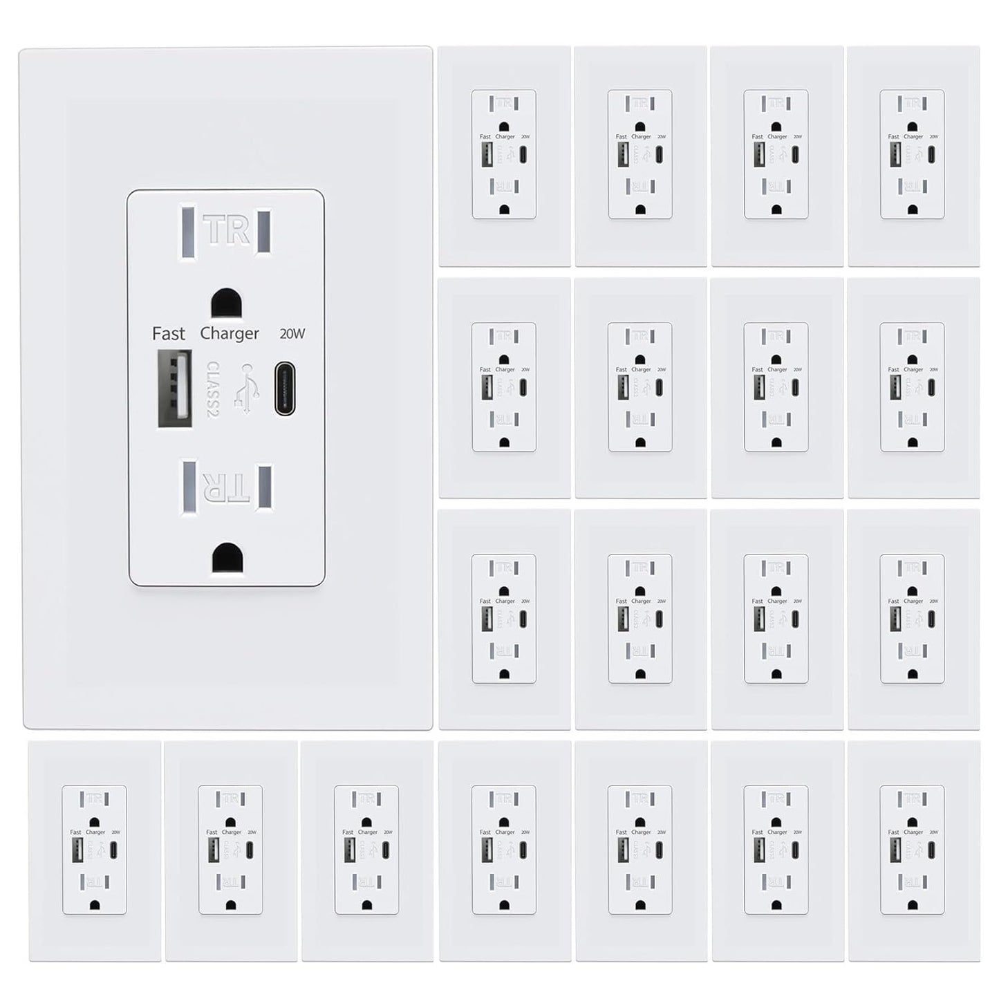 USB Wall Outlet with 4.2A Charging Ports for Fast Power