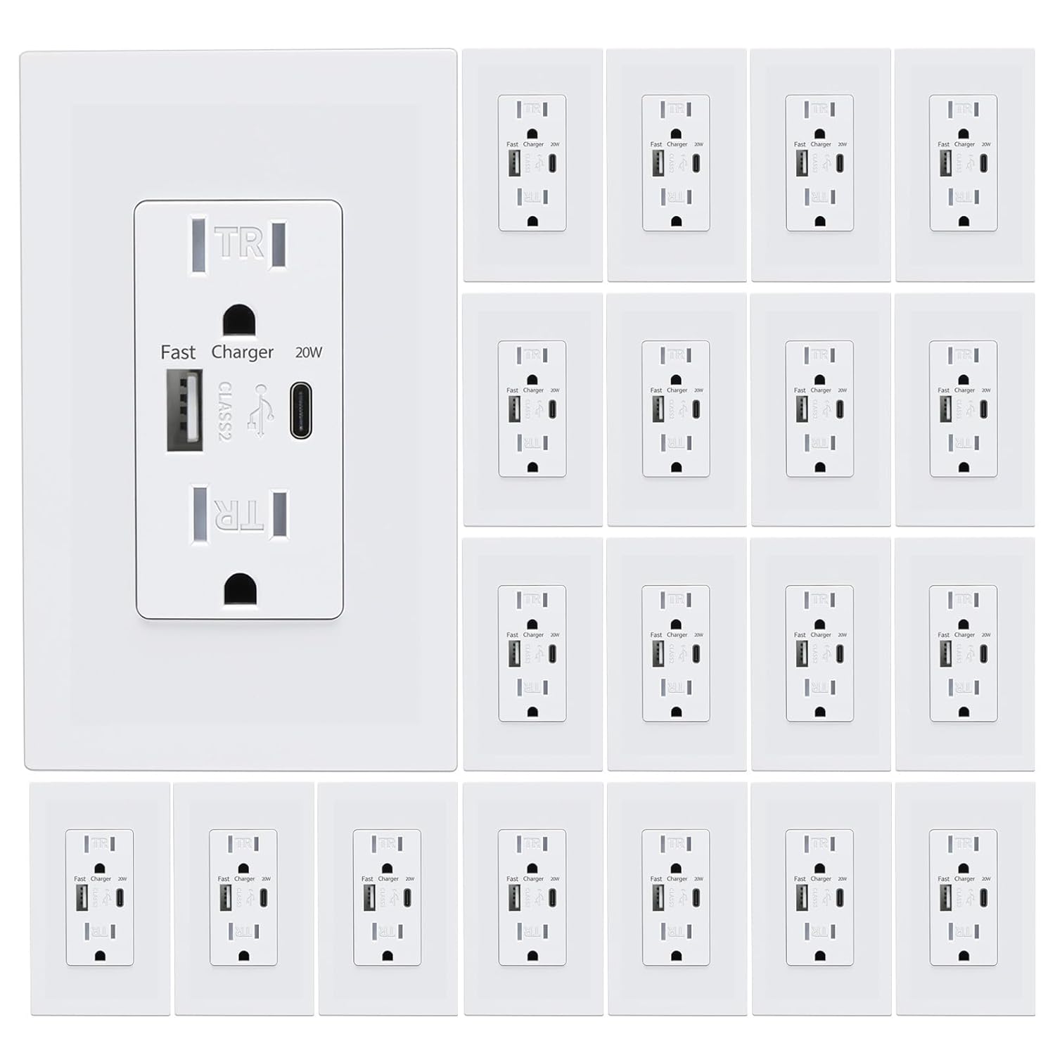 USB Wall Outlet with 4.2A Charging Ports for Fast Power