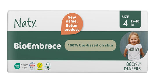 Naty BioEmbrace Baby Diapers Size 4 - 100% Biobased Comfort