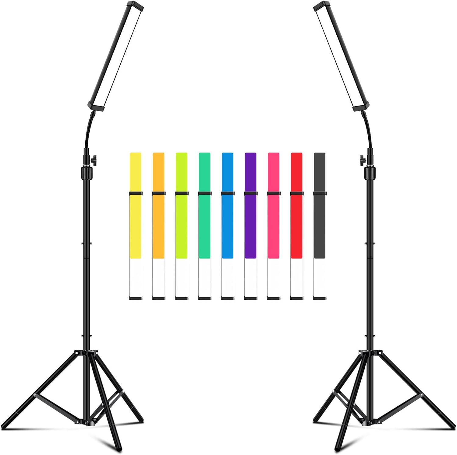 LED Video Lighting Kit with Adjustable Tripod for Creators