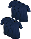 Pro Club Men's 6-Pack Heavyweight Cotton Crew Neck T-Shirt - Durable