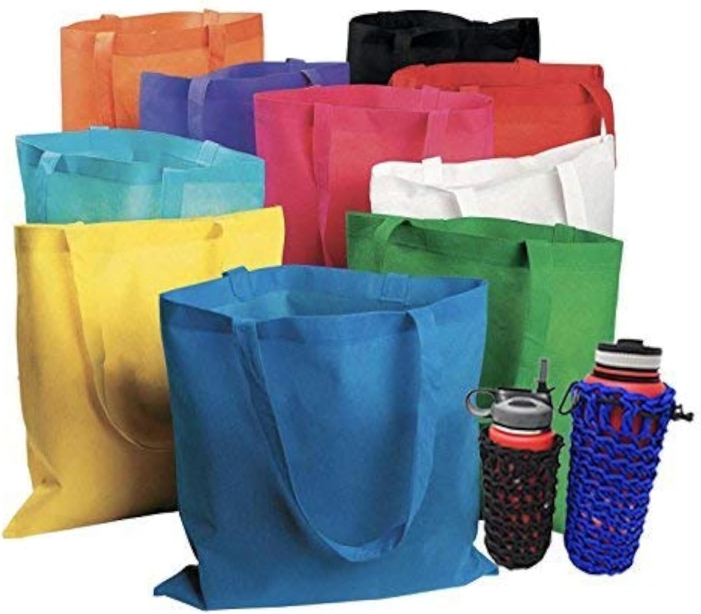 50 Bulk Tote Bag Mega Pack - Large Reusable Grocery Bags
