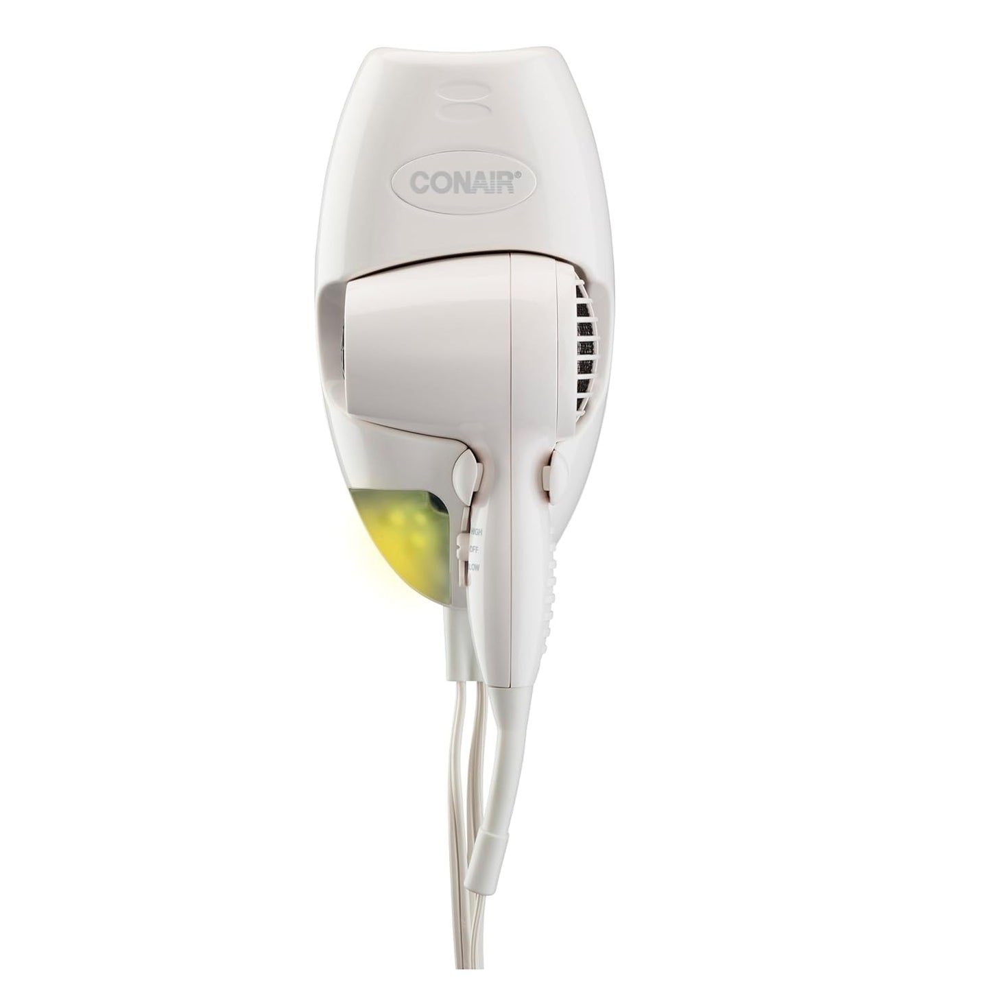 Conair Wall-Mount Hair Dryer with LED Nightlight and Power