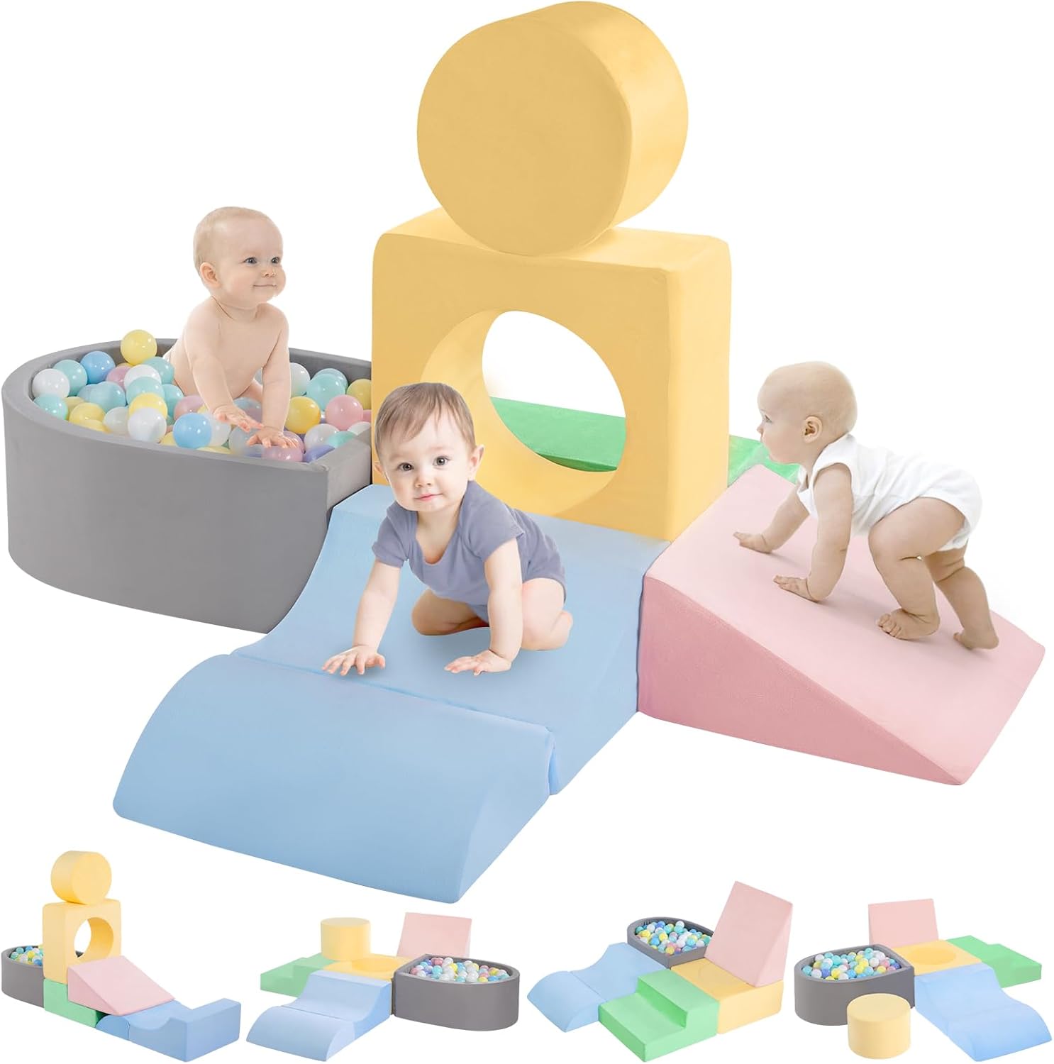 Climbing Toys for Toddlers 1-3 Inside, Soft Play Set for Fun