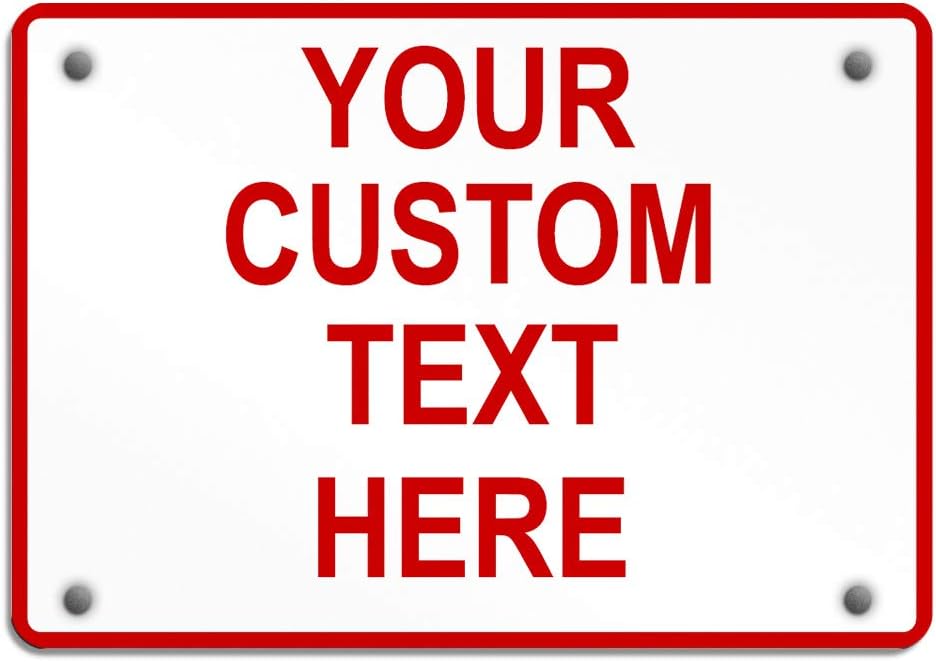 Aluminum Weatherproof Metal Sign Custom Personalized Text Here