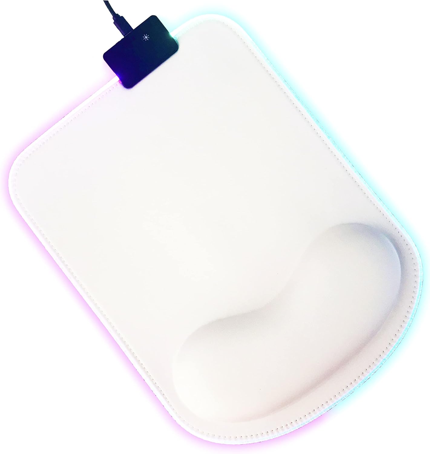 Pinsliee RGB Mouse Pad - 13 Lighting Modes, Wrist Support, Pain Relief