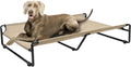 XX-Large Elevated Dog Bed for Large Dogs - Cooling Raised Cot Beige