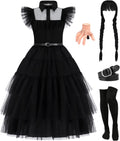Kids Black Dress for 3-14 Years Girls Halloween Costume Set