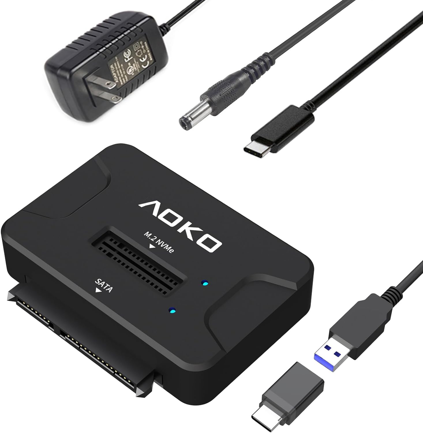 AOKO 2-in-1 NVMe SSD Reader - Lightning Fast Transfers