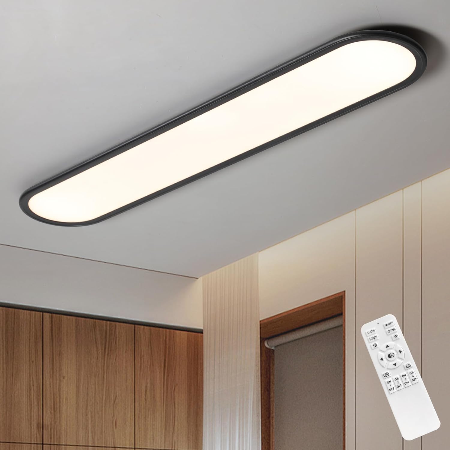 Ganeed LED Flat Panel Ceiling Light Fixture for Bright Spaces