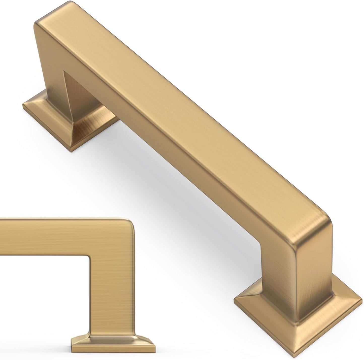 3 Inch Kitchen Cabinet Handles in Champagne Bronze - 10 Pack