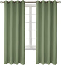 Room Darkening Curtains 72 in Long - Grass Green Grommet Thermal