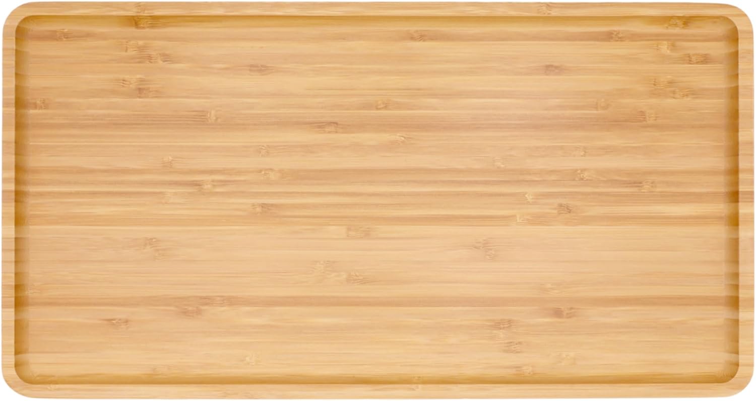 Bamboo Serving Tray Set - 3 Versatile Trays for Every Occasion