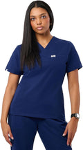 Peelz Natalie 4-Pocket V-Neck Scrub Tops for Women