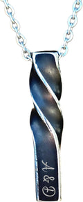 6th Anniversary Necklace Hand Forged Iron Twist Pendant - Timeless